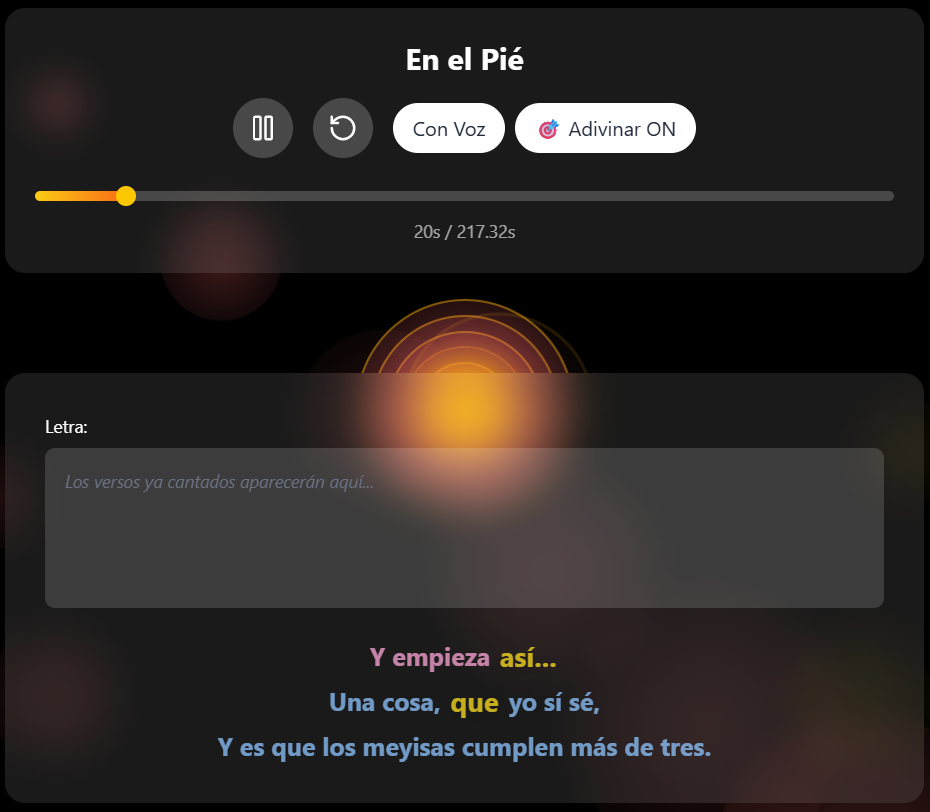 A karaoke web interface